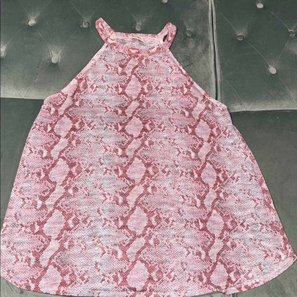 BiBi Pink and Gray Knit Top